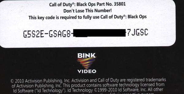 call of duty black ops 1 steam key for sale