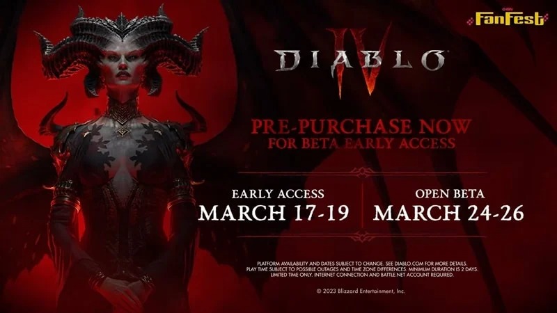 Diablo 4 Closed Beta Key (PC / XBOX / PLAYSTATION): Europe