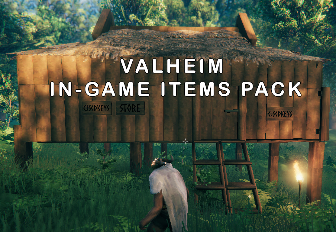 Valheim Premium Items Pack (Black Set + Bow + Tools + Food)