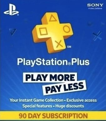 Playstation Plus 90 Day (3 Month) Code (USA)