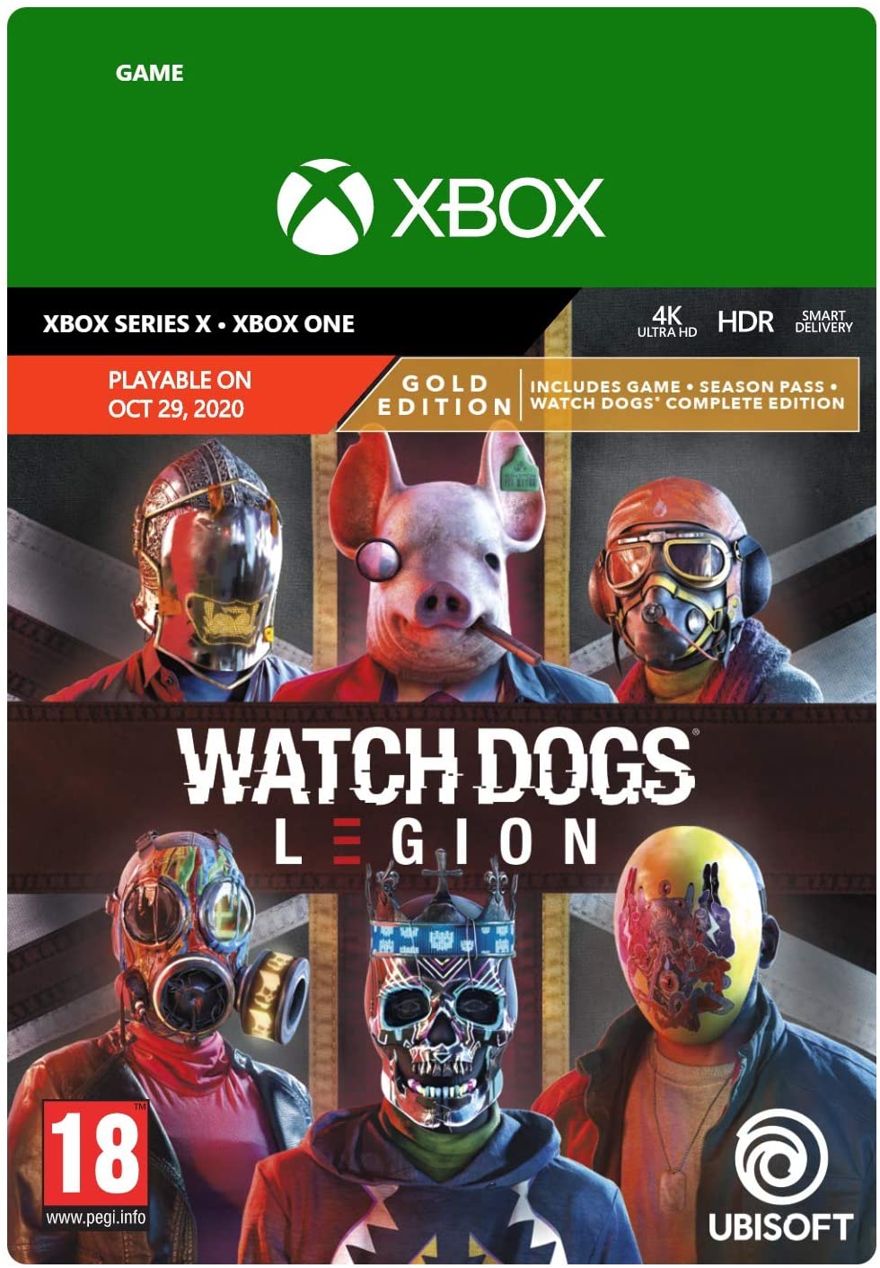 Watch Dogs Legion Gold Edition Digital Download Key (Xbox One/Series X): United Kingdom - 