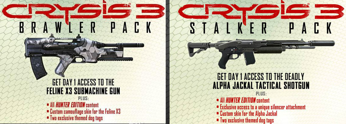 Crysis 3: Stalker Pack and Brawler Pack DLC Key