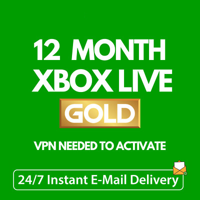 12 Month Xbox Live Gold Membership (Brazil), Xbox