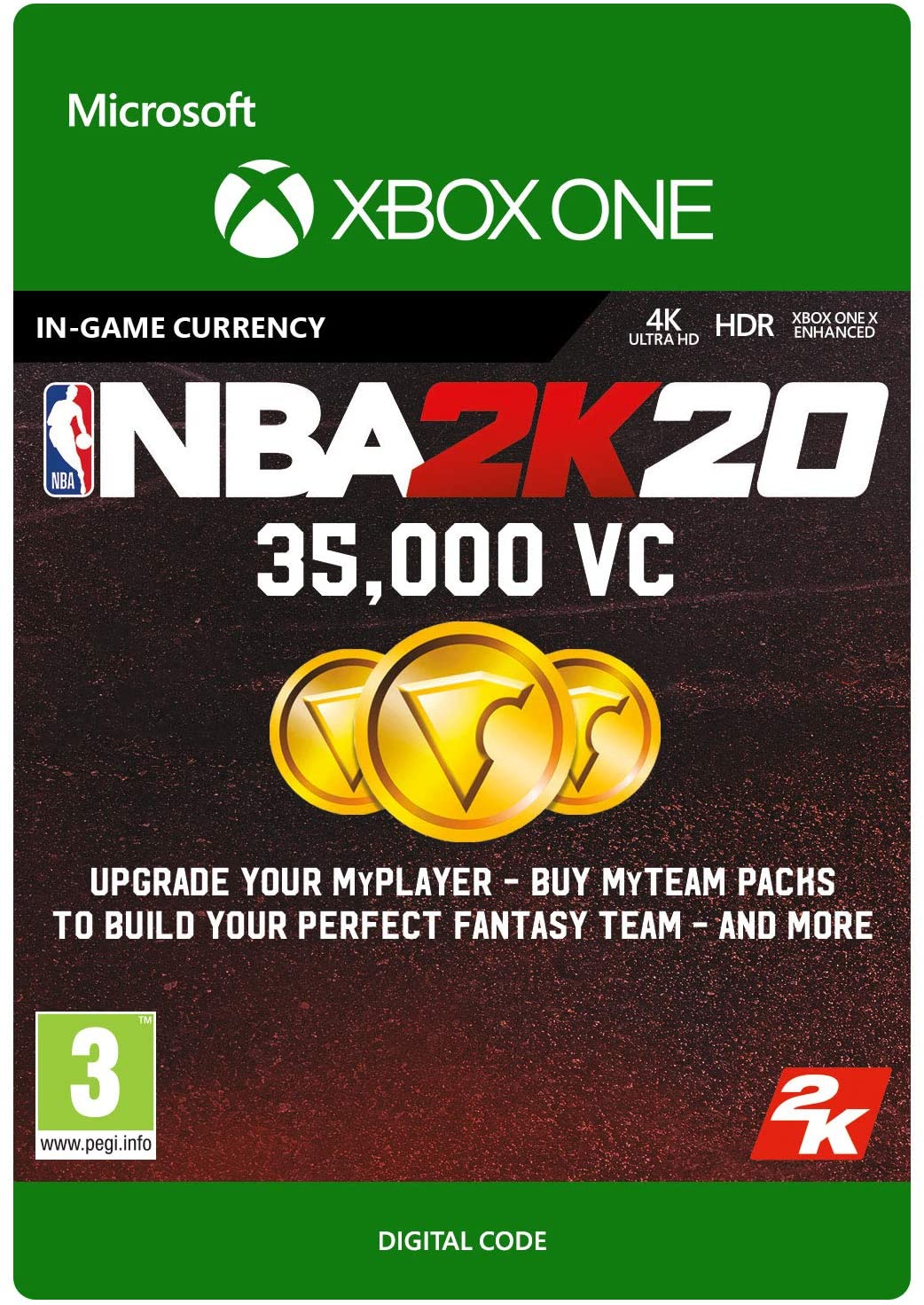 NBA 2K20: 35 000 VC Digital Copy CD Key (Xbox One)