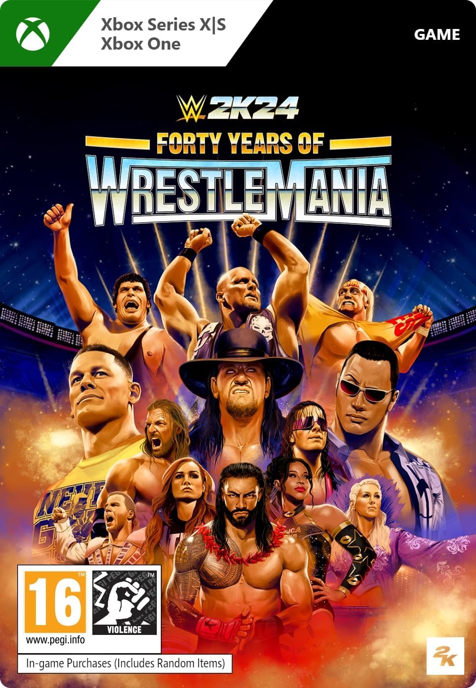 WWE 2K24: 40 Years of Wrestlemania Edition Digital Download Key (Xbox One/Series X): VPN Activated Key