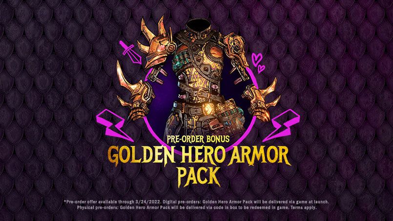 Tiny Tina's Wonderlands: Golden Hero Armor Pack Epic Games CD Key (Digital Download)