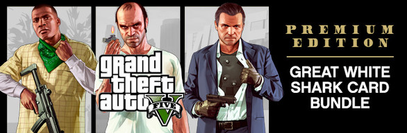 Grand Theft Auto V: Premium Edition & Great White Shark Card Bundle Pre-loaded Steam Account